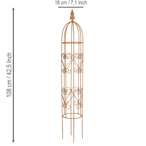 gjenstander Hageespalier, klatrehjelpemiddel for roser og andre klatreplanter, ideelt hagedesign, 108 cm, sett med 2.