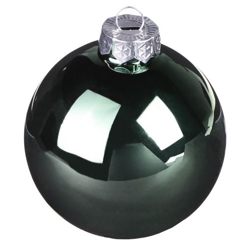 gjenstander Julekuler grønne grå tre glasskuler Ø6cm 24 stk