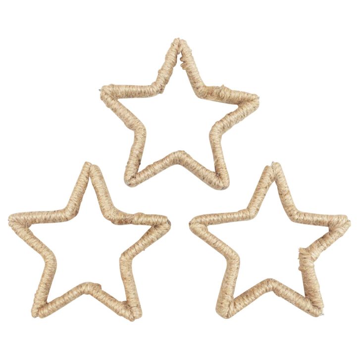gjenstander Adventsdekorasjon Julepynt stjerne dekorativ stjernejute 13,5cm 6 stk