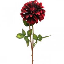 gjenstander Kunstig blomst dahlia rød silke blomst høst 78cm Ø3 / 15cm