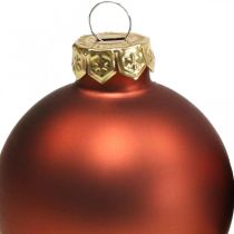gjenstander Julekuler glass rustrøde kuler matt/blank Ø4cm 60p