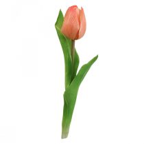 gjenstander Kunstig blomst Tulip Peach Real Touch vårblomst H21cm
