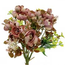 gjenstander Kunstige blomster deco bukett ranunculus kunstig rosa 32cm