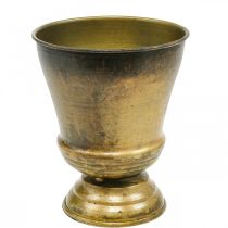 gjenstander Vintage planter metall kopp vase messing Ø14cm H17cm