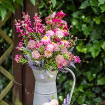 gjenstander Rhodanthe rosa-rosa, silkeblomster, kunstig plante, haug med stråblomster L46cm