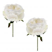gjenstander Rose blossom hvit 17cm 4stk
