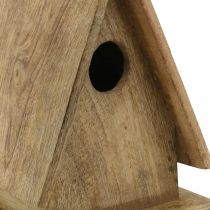 gjenstander Dekorativt fuglehus, hekkekasse for stående naturtre H21cm