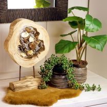 Rustikk trering på stativ - Naturlig trekorn, 54 cm - Unik skulptur for et stilig bomiljø