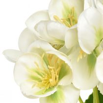 gjenstander Juleroser hvite kunstige blomster som en bukett på 18 blomster 60cm