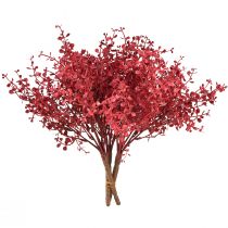 gjenstander Eukalyptusbusk rød kunstplante eukalyptus 28cm 3stk