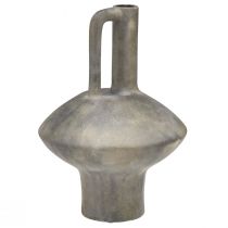 gjenstander Keramisk vasekanne antikk look keramisk grå rust H27cm