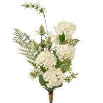 gjenstander Kunstig blomsterbukett snøballplante teselbregne 65cm