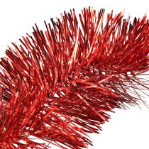 gjenstander Festlig rød tinsel krans 270 cm - skinnende og levende, perfekt for jule- og feriedekorasjoner