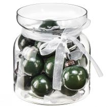 gjenstander Mini julekuler glasskuler grønn Ø3cm 18 stk i glass