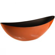 Moderne båtskål i oransje – 39 cm – allsidig til dekorasjon og beplantning – 2 stk