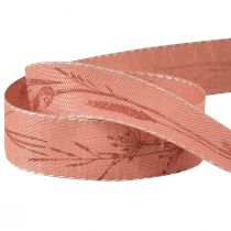 gjenstander Silkebånd høst med gress dekorative bånd rød 25mm 18m
