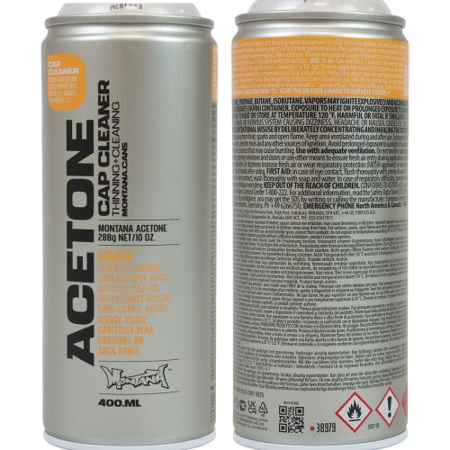 gjenstander Aceton sprayrens + tynner Montana Cap Cleaner 400ml