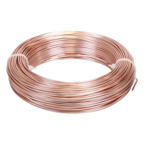Aluminiumstråd aluminiumstråd 2mm smykketråd rosa gull 60m 500g