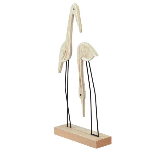 gjenstander Stativ trefigur kranpar natur 27,5×13cm 2 stk