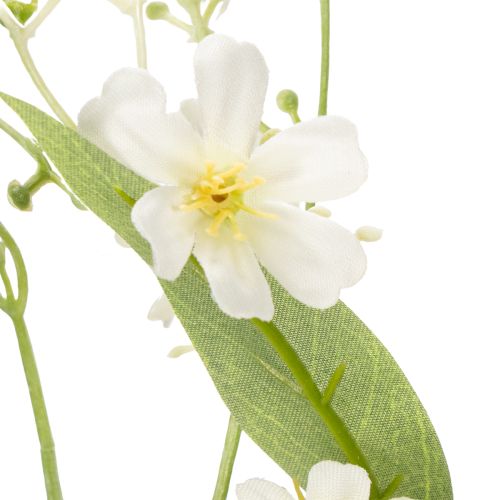 gjenstander Dekorativ epleblomstgren som kunstig blomst for lyse stuedetaljer, kremfarget, 108 cm, 2 stk.