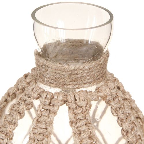 gjenstander Dekorativ flaske glass macrame flaske vase Ø10cm H27cm