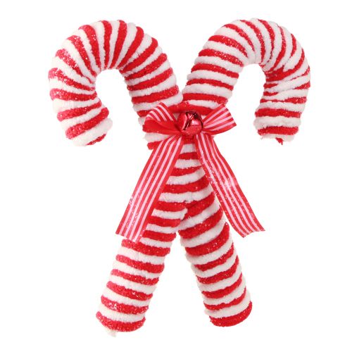 Floristik24 Dekorative candy canes for oppheng av juletrepynt rød og hvit 28cm