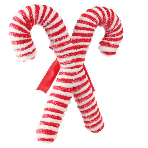 gjenstander Dekorative candy canes for oppheng av juletrepynt rød og hvit 28cm