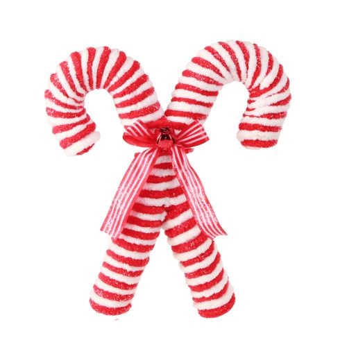 gjenstander Dekorative candy canes for oppheng av juletrepynt rød og hvit 28cm