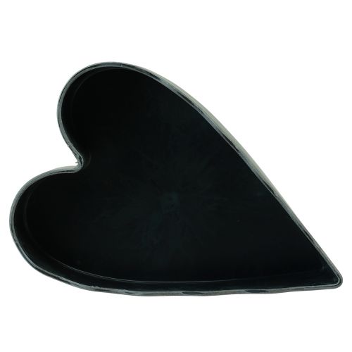 gjenstander Dekorativ hjerteskål plast antrasitt 21×14,5×5,5cm