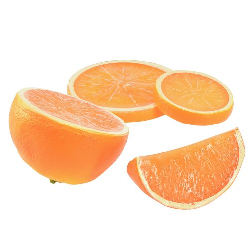 Floristik24 Dekorative appelsiner, kunstig frukt i biter 5–7cm, 10 stk