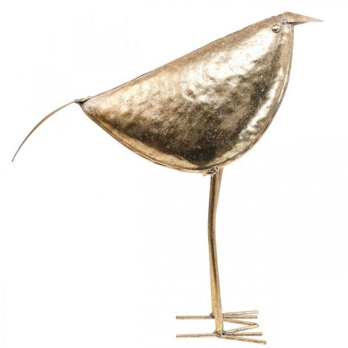 gjenstander Deco fugl Deco figur fugl gull metall dekorasjon 41×13×42cm