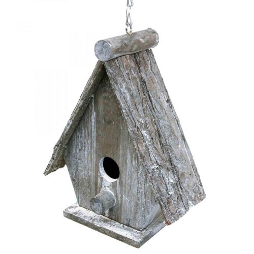 gjenstander Dekorativt fuglehus for oppheng av Birdhouse Deco Grey H22cm