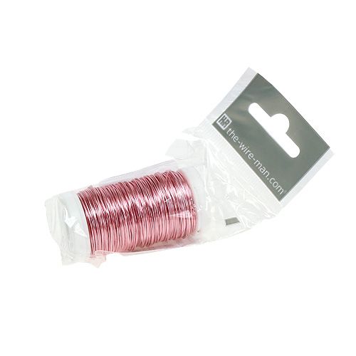 gjenstander Deco Emaljert Wire Rosa Ø0,50mm 50m 100g