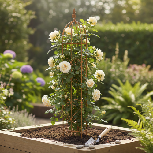 gjenstander Hageespalier, klatrehjelpemiddel for roser og andre klatreplanter, ideelt hagedesign, 108 cm, sett med 2.