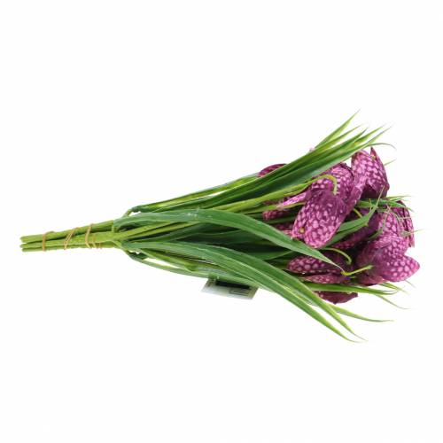 gjenstander Sjakkbrettblomster Fritillaria kunstlilla 29cm 6 stk