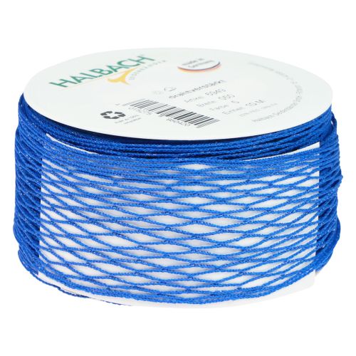 gjenstander Nettape, ruteteip, dekorative tape, blå, trådforsterket, 50 mm, 10 m