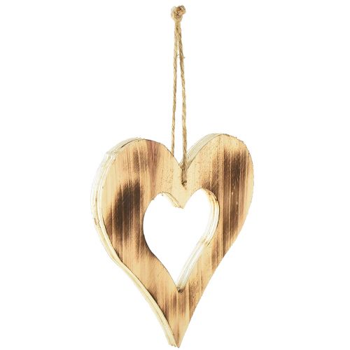 gjenstander Trehjerter dekorativ henger hjerte i hjerte flammet 15×15cm 4stk