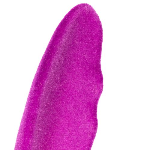 gjenstander Kaninører, flokket påskedekorasjon på pinne som stemningsfulle blomsterpikker 31 cm 4 stk