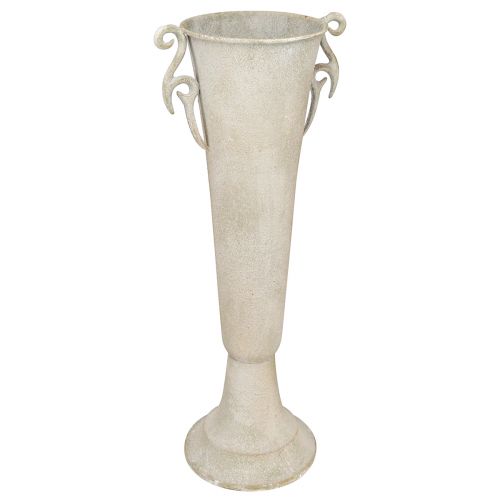 Høy dekorativ trofé antikk kopp vase metall grå Ø15cm H50cm