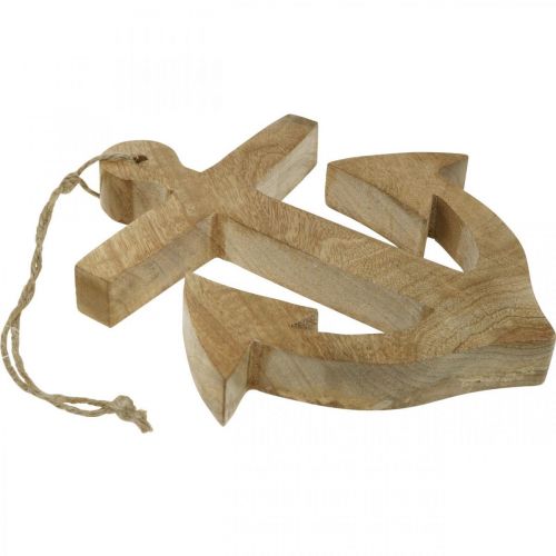 gjenstander Hengende Anker Mango Tre Nautical Hanger Natural H24,5cm