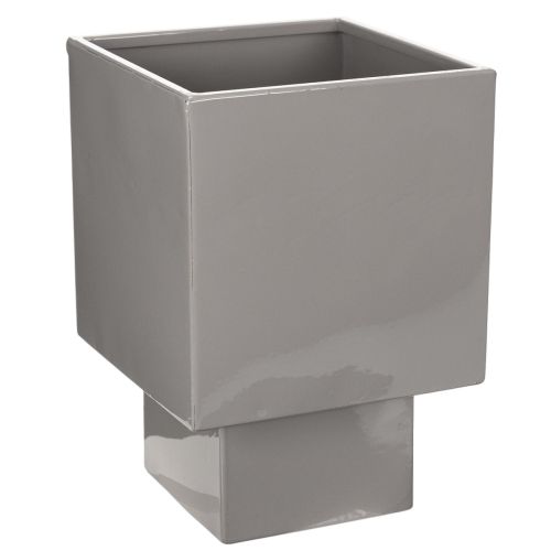gjenstander Grå kubeplantekasse med base for moderne dekorasjon, 22 cm