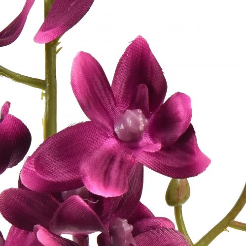 gjenstander Liten orkidé Phalaenopsis kunstig blomst mørk lilla 30cm