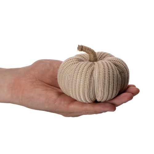 gjenstander Dekorative strikkede gresskar, høstdekorasjon, 10 cm, 6 stk.