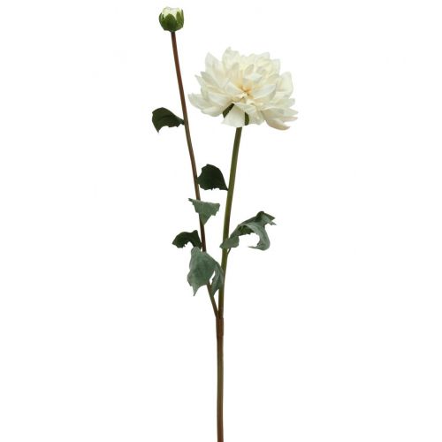 gjenstander Kunstig blomst Dahlia Hvit Kunstig blomst med knopp H57cm