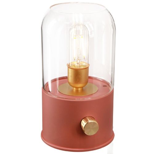 LED bordlampe retro LED lys varm hvit brun H19,5cm