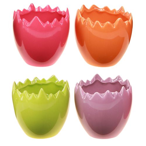 Mini Blomsterpotte Påskeegg Fargerike Egg Vaser Pastell 8,5cm 4 stk