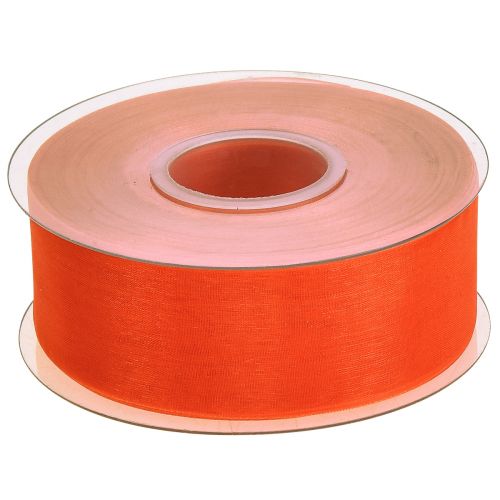 gjenstander Organza bånd gavebånd oransje bånd kant 40mm 50m