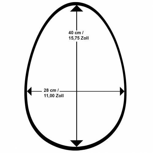 gjenstander Påskeegg flokket store 40cm