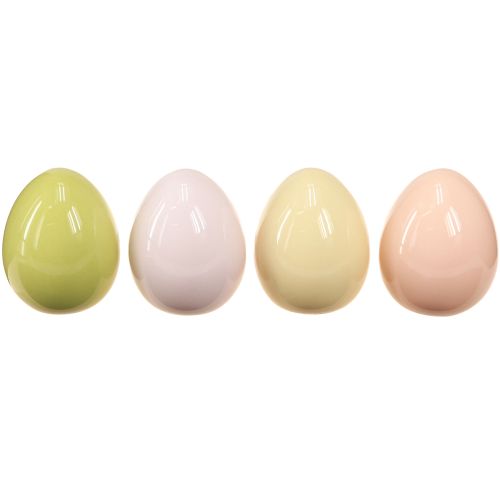 Påskeegg keramikk egg dekorasjon pastell skinnende 5×6cm 8 stk