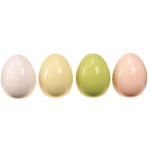 Påskeegg keramikk egg pastell skinnende assortert 8×10cm 4 stk